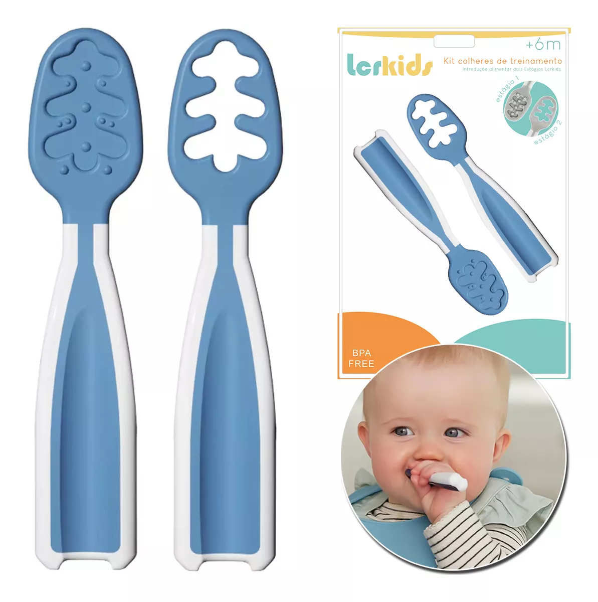 Lingurițe Ergonomice pentru Bebeluși +6 Luni – Set 2 Bucăți, Fără BPA [7]