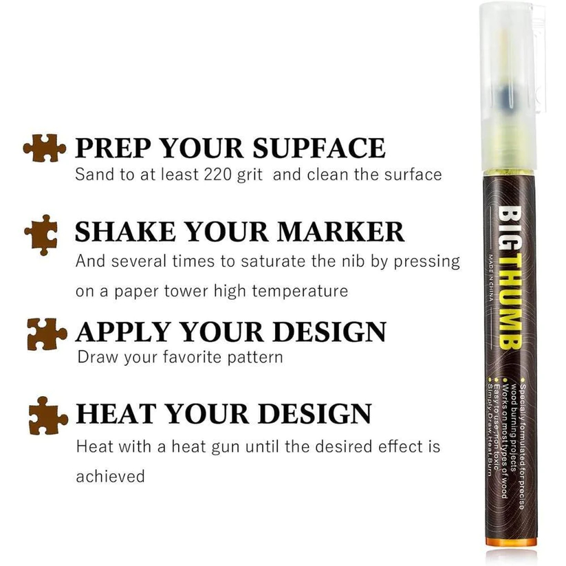 marker pirogravură lemn marker efect ars lemn marker DIY lemn marker personalizare lemn marker vopsea lemn marker cadouri personalizate lemn marker jucării lemn marker artizanat lemn marker desen lemn marker scris lemn [22]