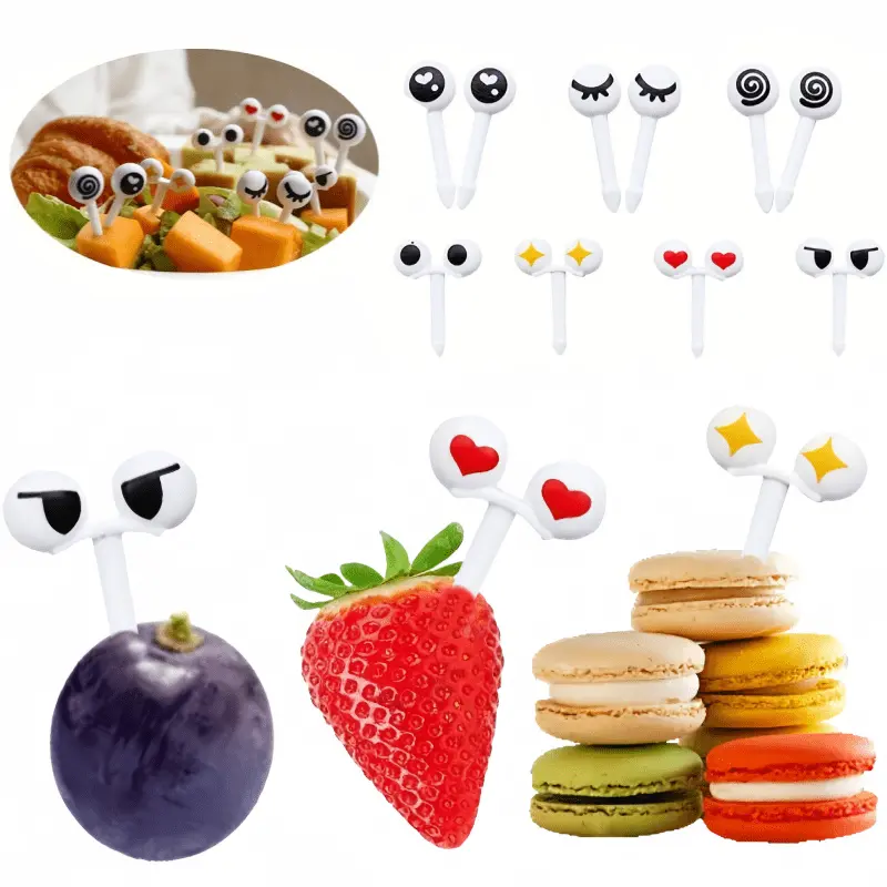 Mini Furculițe pentru Fructe & Prăjituri – Set Sigur pentru Copii, Reutilizabile & Durabile [10]