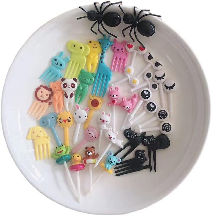 Mini Furculițe pentru Fructe & Prăjituri – Set Sigur pentru Copii, Reutilizabile & Durabile [16]