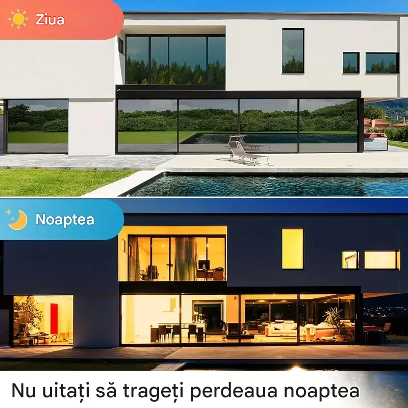 folie geam efect oglinda protectie solara argintiu MaffStuff [21]