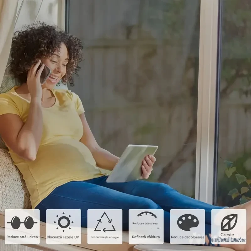 folie geam efect oglinda protectie solara argintiu MaffStuff [19]