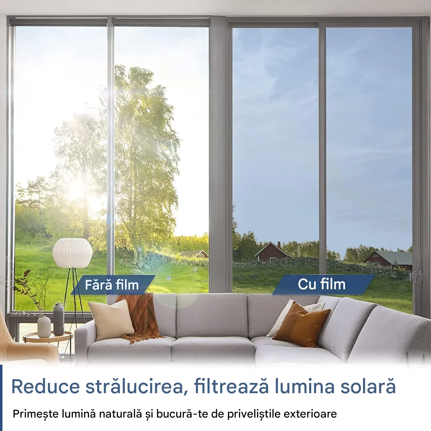 folie geam efect oglinda protectie solara argintiu MaffStuff [16]