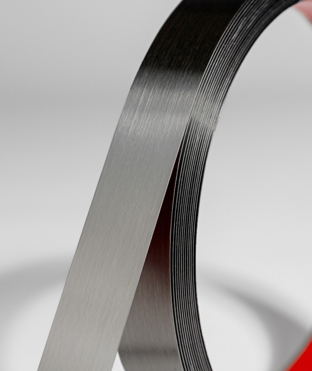 Bandă decorativă adezivă inox negru periat brushed black [4]