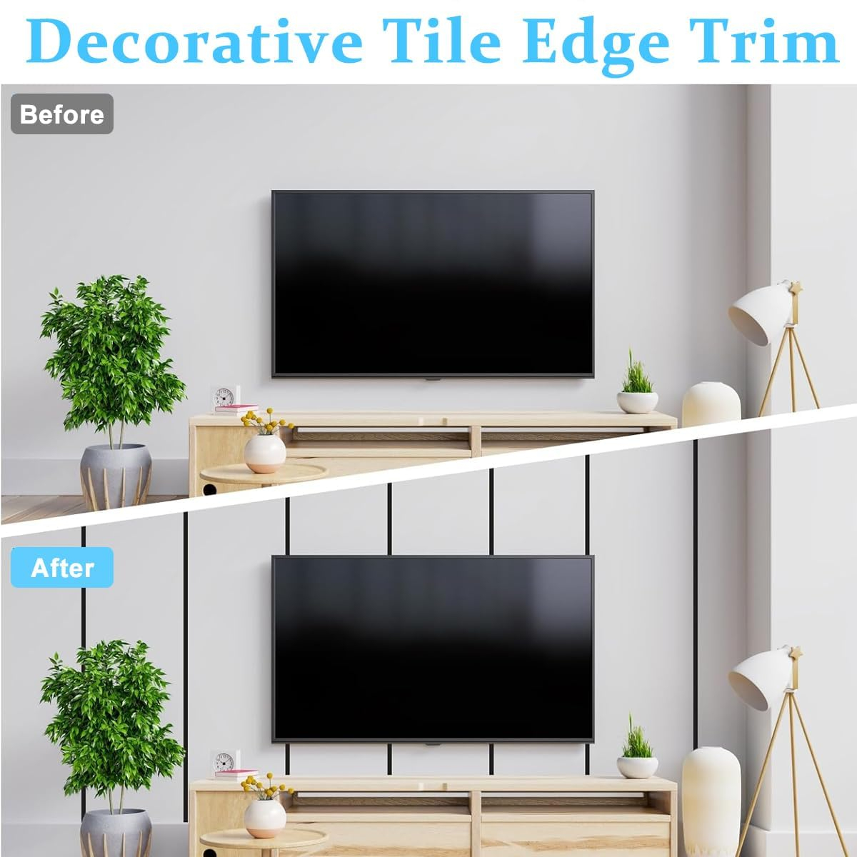 Bandă decorativă adezivă inox negru periat brushed black [9]