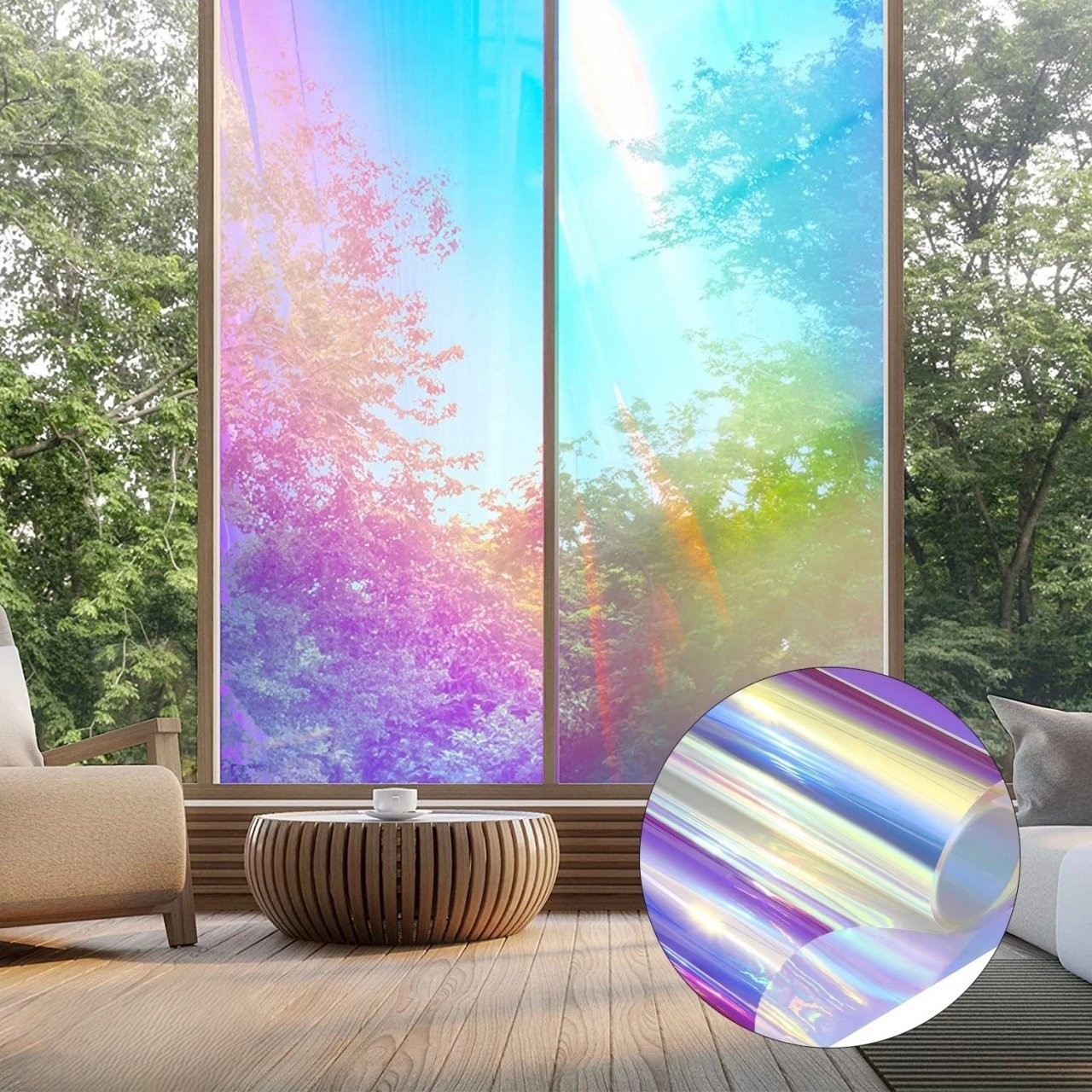 folie geam efect oglinda protectie solara rosie MaffStuff [9]