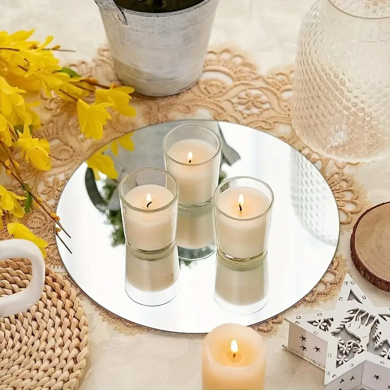 Set 6 Oglinzi Autoadezive Cercuri – Acrilic Reflectorizant, 20x20 cm, Decor Modern [25]