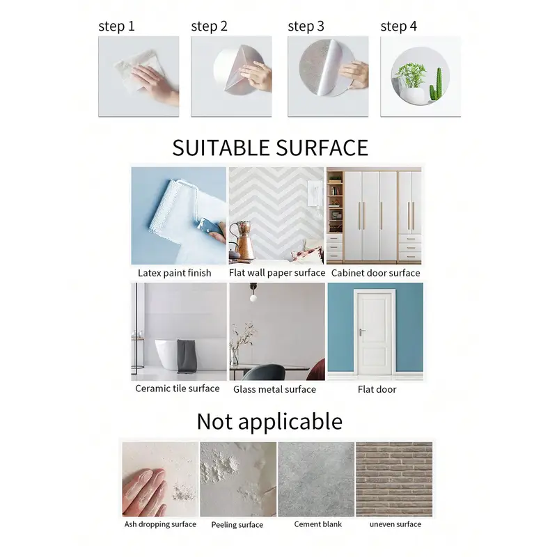 Set Oglinzi Acrilice Autoadezive Buline – Decor Perete, Mobilă, Reflectorizante, 3 cm / 5 cm [17]