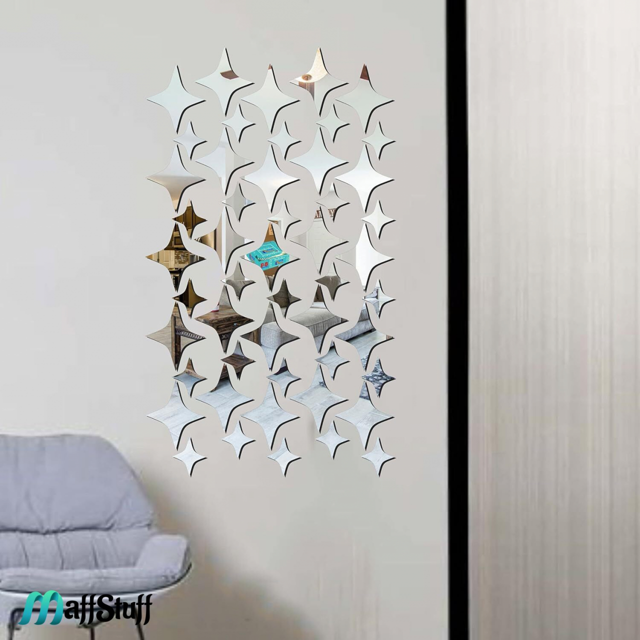 Oglinzi Decorative de Perete, Moderne, Model Stele cu 4 Colturi [2]
