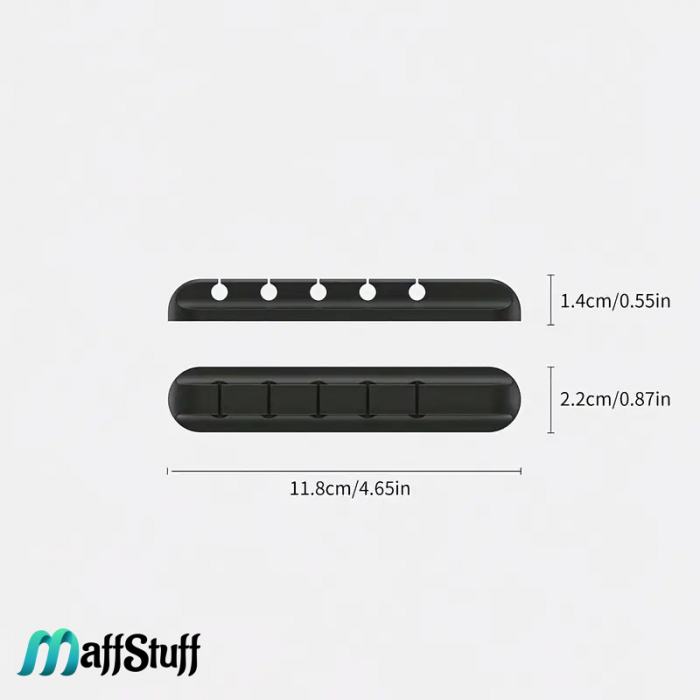 Organizator din Silicon Autoadeziv 5M cu 5 Sloturi pentru Cabluri si Accesorii [7]