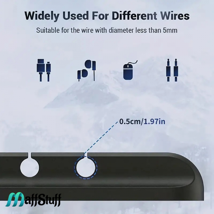 Organizator din Silicon Autoadeziv 5M cu 5 Sloturi pentru Cabluri si Accesorii [6]