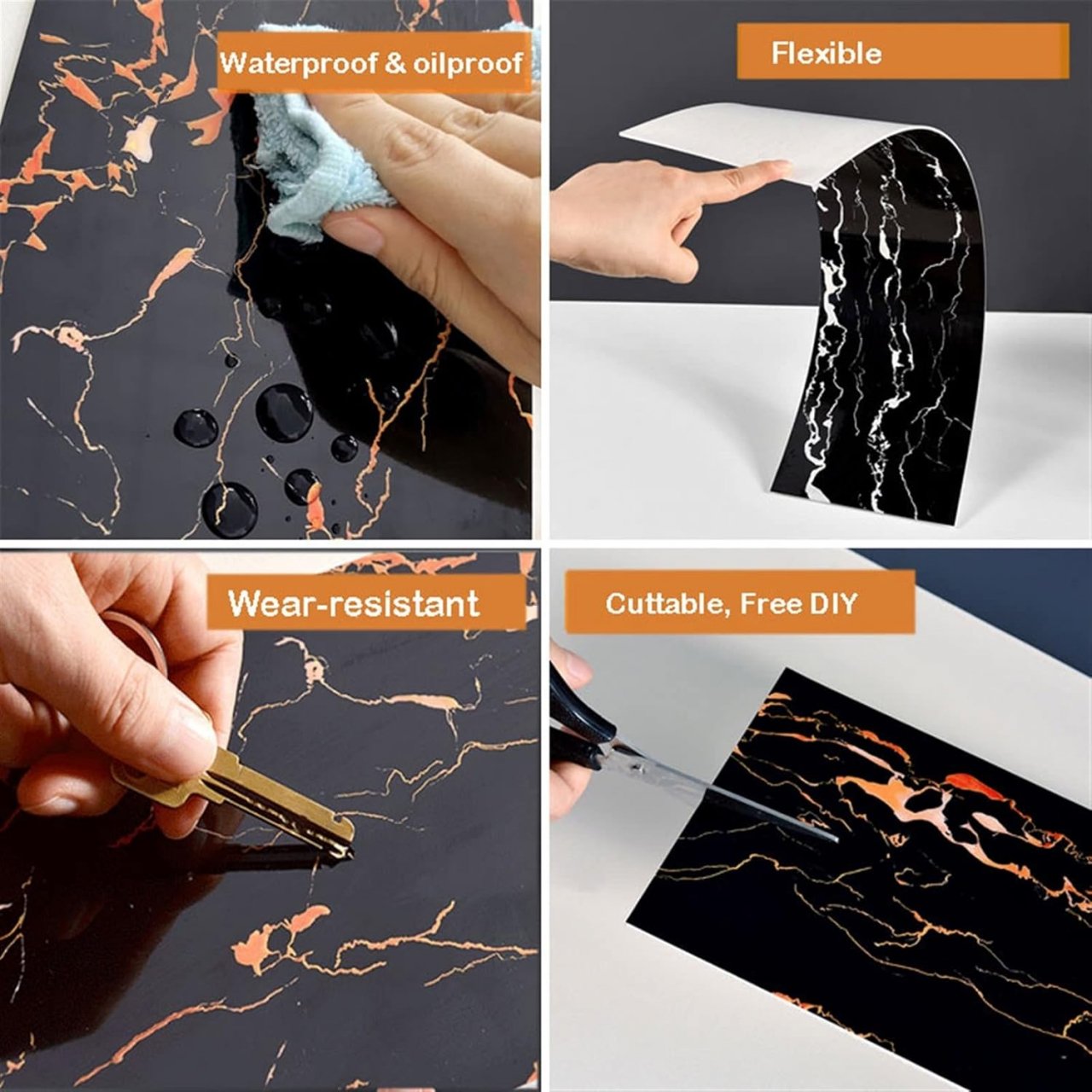 Panou autoadeziv wenge 60x12 cm – impermeabil și izolator pentru plintă, pervaz sau brau decorativ [2]