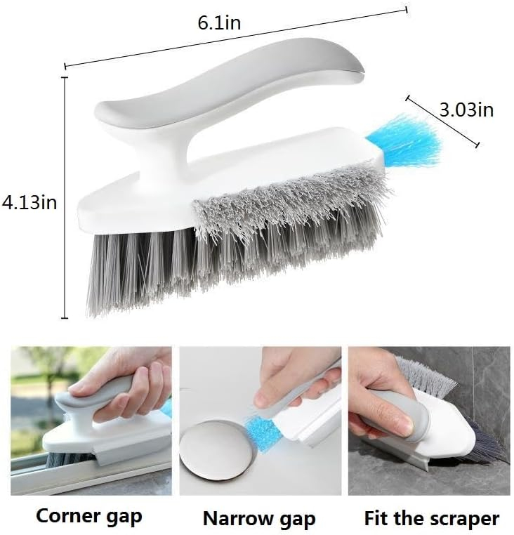 Perie Multifuncțională 4în1 – Curățenie Bucătărie, Baie, Balcon, Peri Aspri, Racletă, PVC [9]