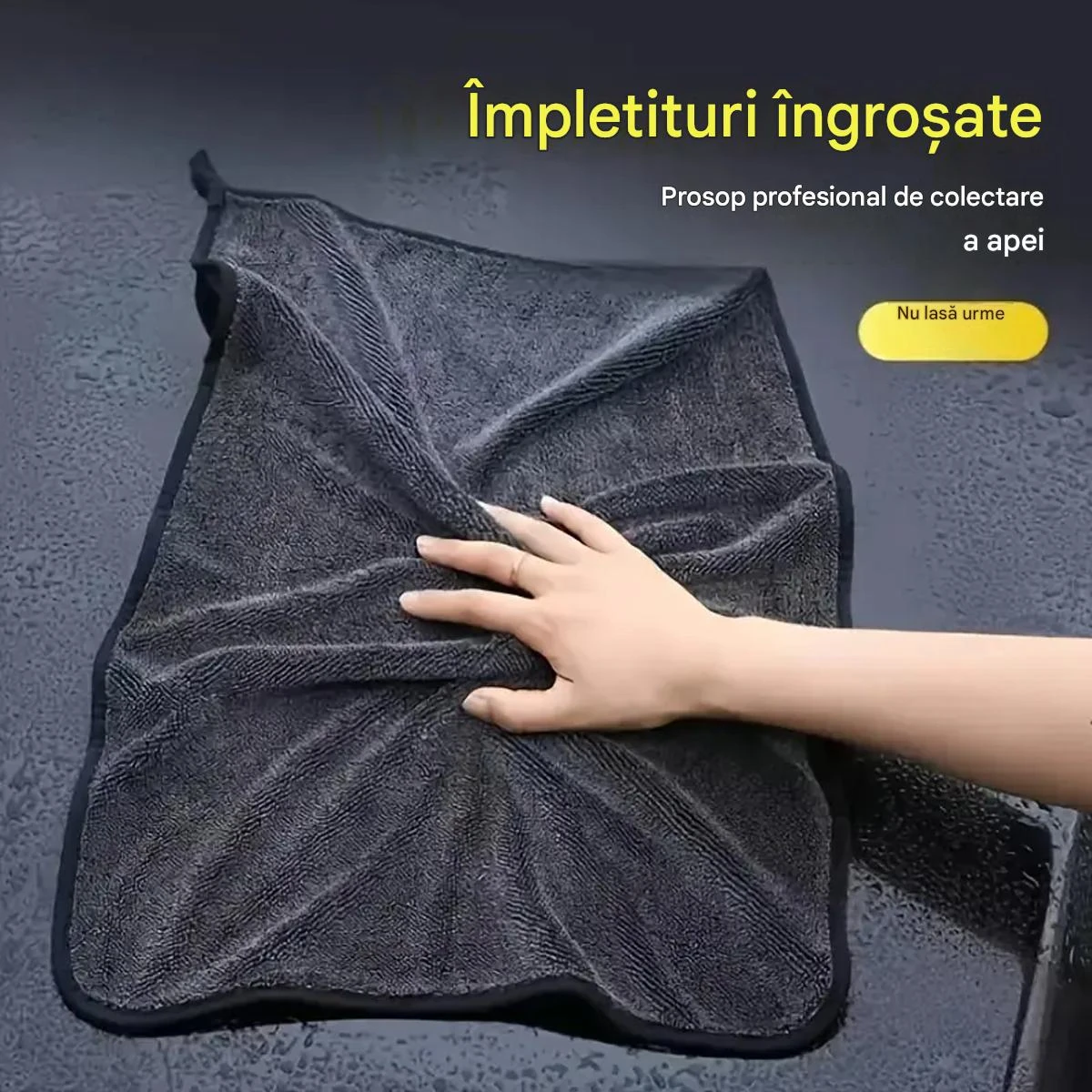 prosop microfibra uscare auto 90x60 negru MaffStuff [9]