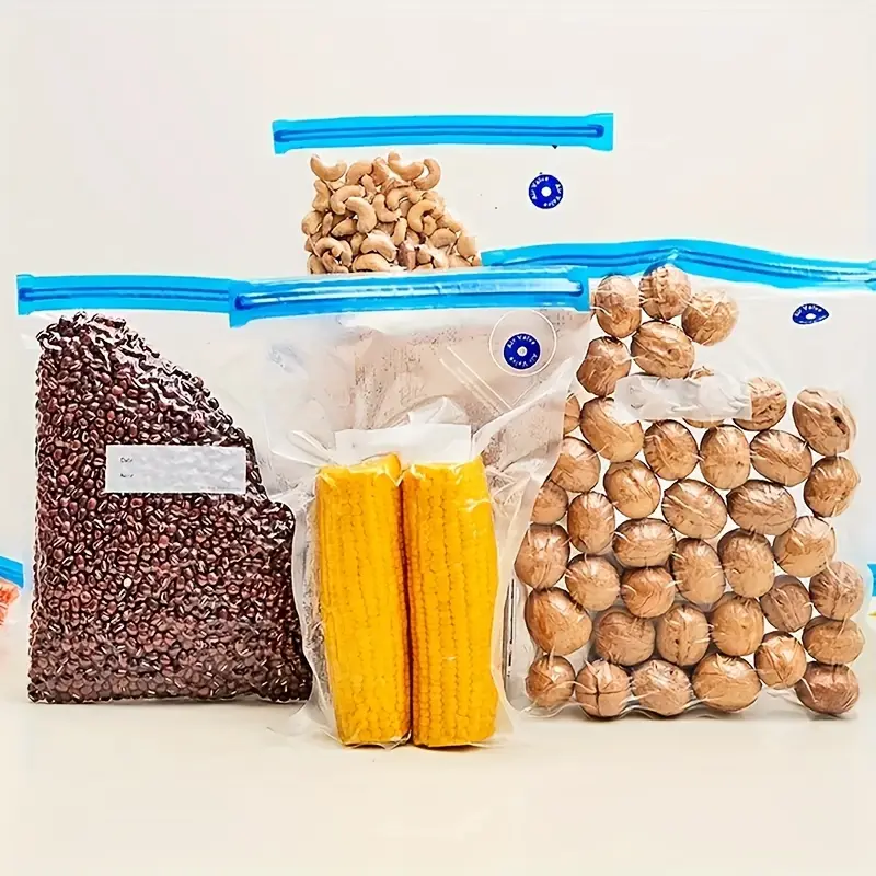 Pungi Alimentare pentru Vidat Fructe, Legume și Alimente | Set 5 Bucăți Reutilizabile | Pompa Vacuum și Clema Incluse [20]