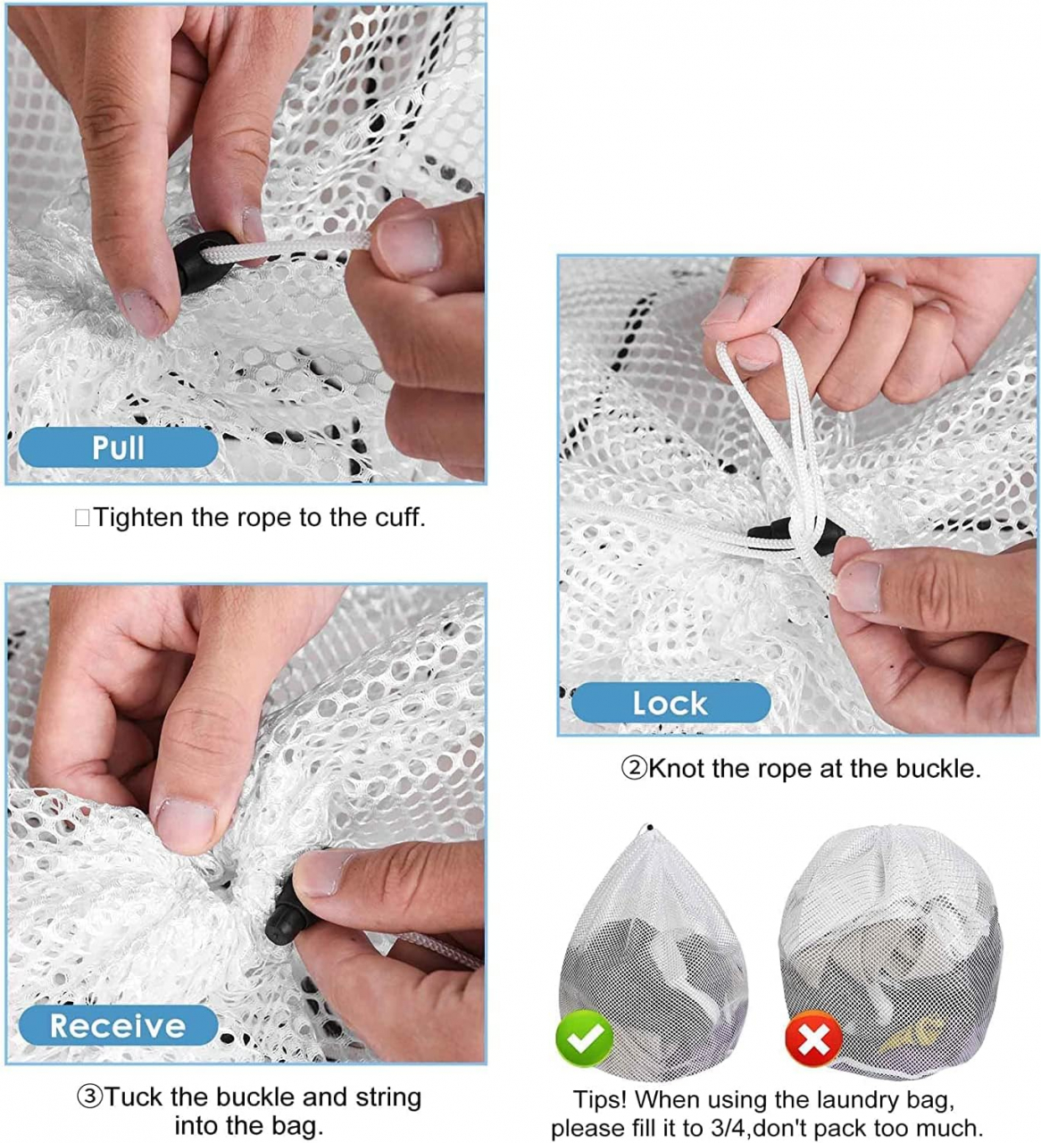 Sac de Spălat Rufe – Protecție Delicată, Material Textil Alb Pur [11]