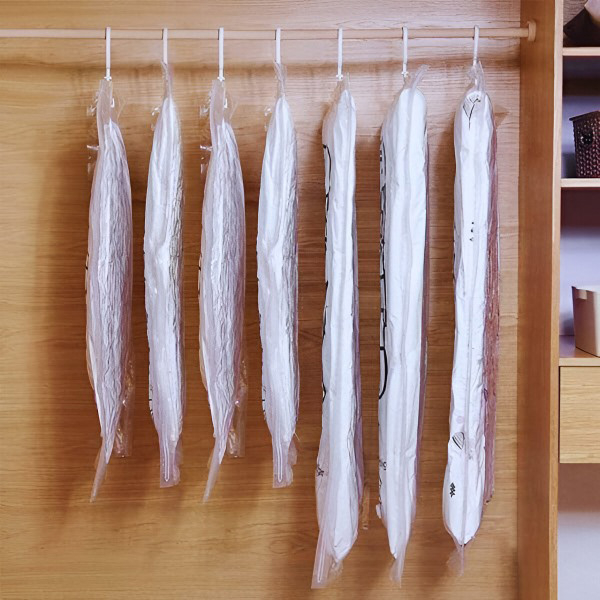 Sac de Vidat Haine Groase – Depozitare Compactă, 5 Umerașe, Zip Lock & Vidare [17]