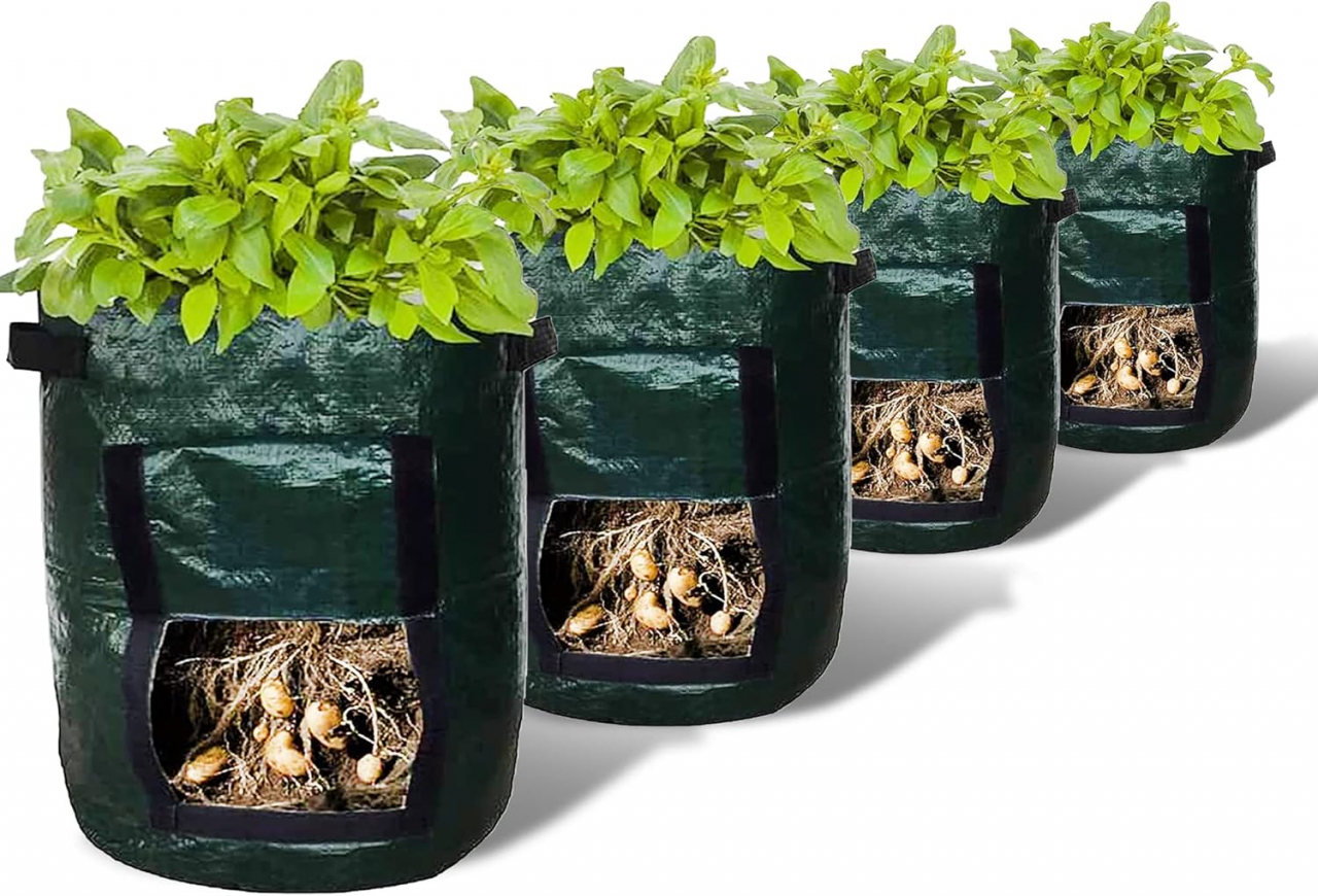 Sac pentru Plantat Legume și Fructe – Cartofi, Ceapă, Roșii, PVC Premium, 27x32 cm, 26.5 L [10]