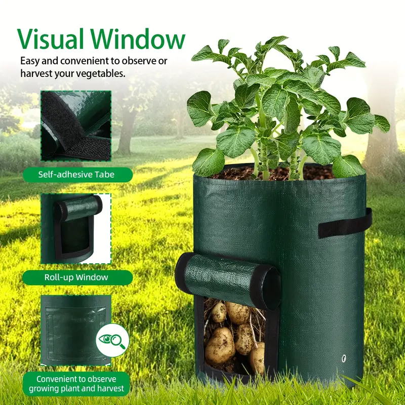 Sac pentru Plantat Legume și Fructe – Cartofi, Ceapă, Roșii, PVC Premium, 27x32 cm, 26.5 L [14]