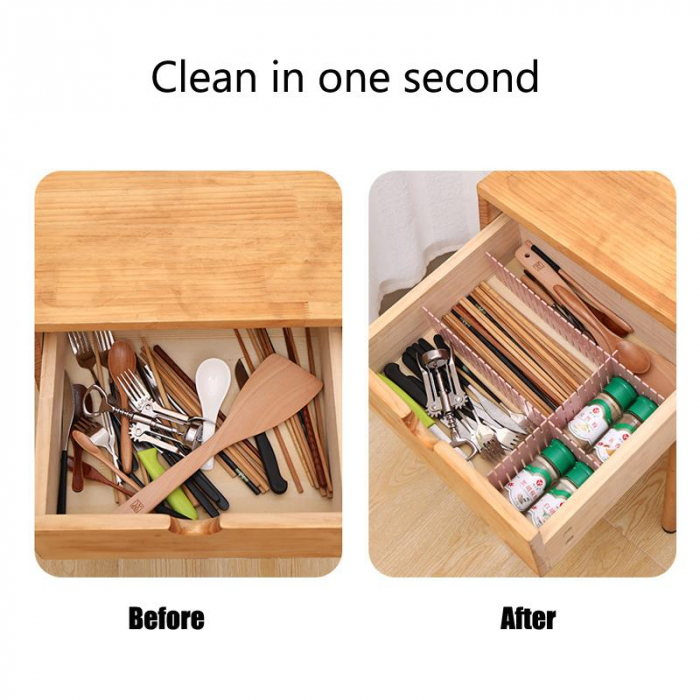 Set 10 Accesorii pentru organizatoare de Sertar in forma de X [8]