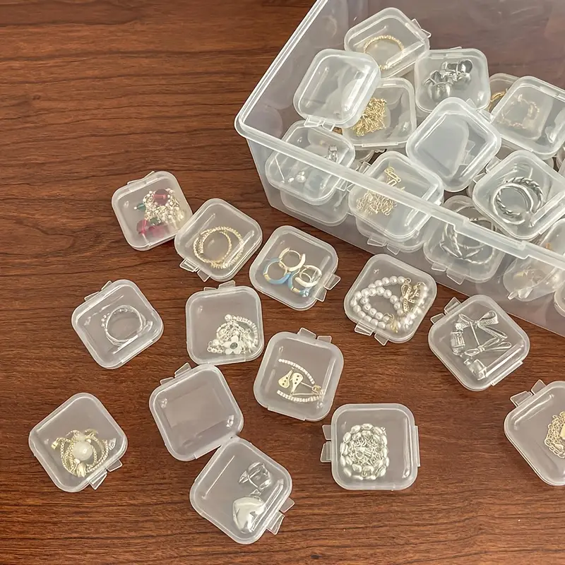 Set 20 Cutii Organizatoare Bijuterii – PVC Transparent, Inele, Cercei, Pandantive, Brățări [18]