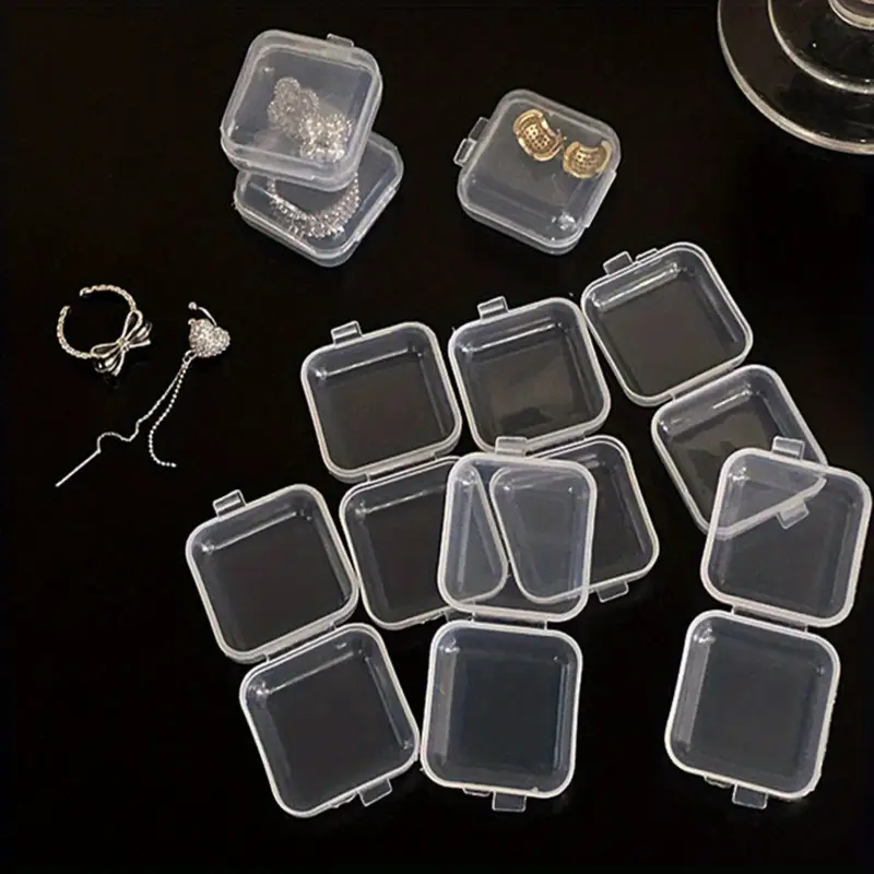 Set 20 Cutii Organizatoare Bijuterii – PVC Transparent, Inele, Cercei, Pandantive, Brățări [12]