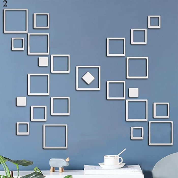 Set 24 Stickere Decorative 3D cu Astronomie pentru Perete și Mobilier, Argintii [2]