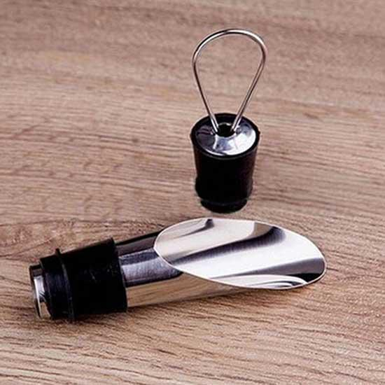 Set 2 dopuri vin din inox – Reutilizabile, etanșare perfectă [3]