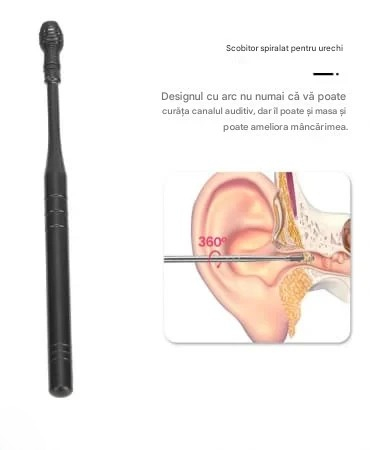 set instrumente curatare urechi reutilizabile argintiu MaffStuff [6]