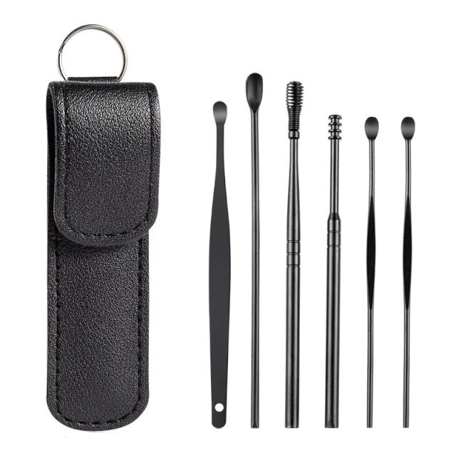 set instrumente curatare urechi reutilizabile argintiu MaffStuff [5]