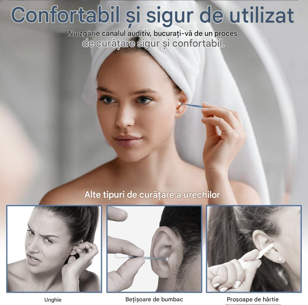 set instrumente curatare urechi reutilizabile argintiu MaffStuff [9]