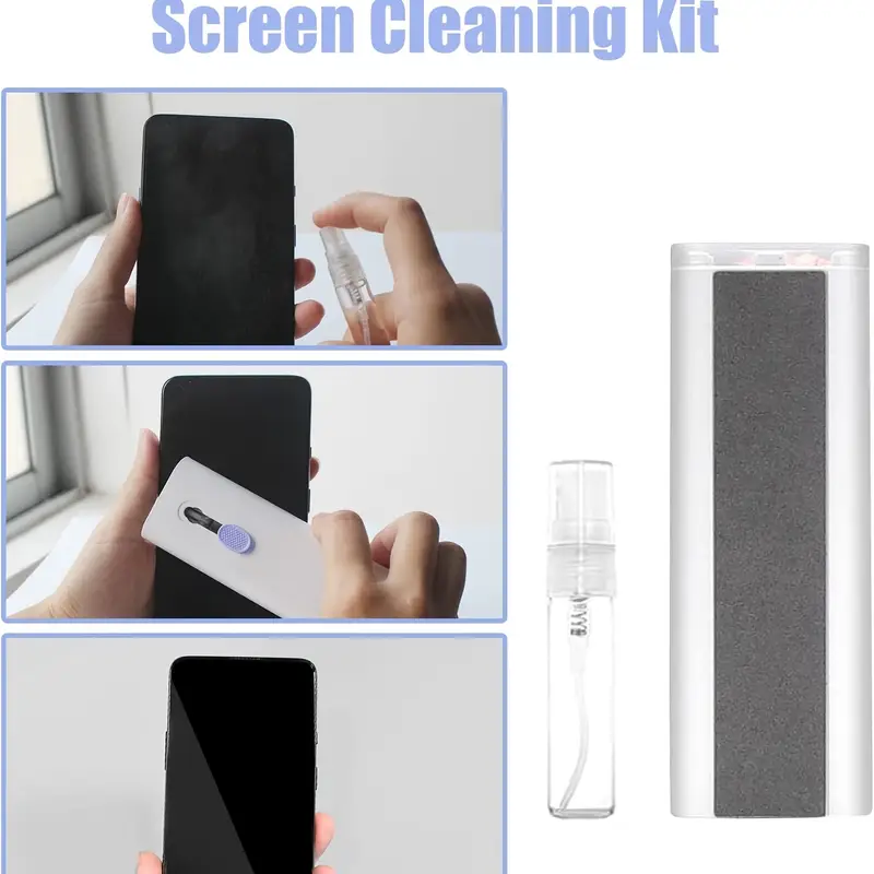 Set Curățare 7 în 1 pentru Laptop, Tastatură și Gadgeturi – Perie Multifuncțională, Duster, Extractor Taste, Spray Reîncărcabil [10]