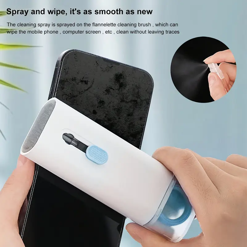 Set Curățare 7 în 1 pentru Laptop, Tastatură și Gadgeturi – Perie Multifuncțională, Duster, Extractor Taste, Spray Reîncărcabil [9]