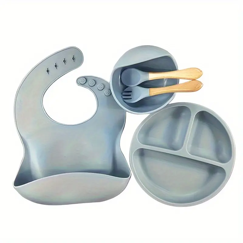 Set Hrănire Bebeluși +6 Luni – 6 Piese Ergonomice, Silicon Fără BPA [12]