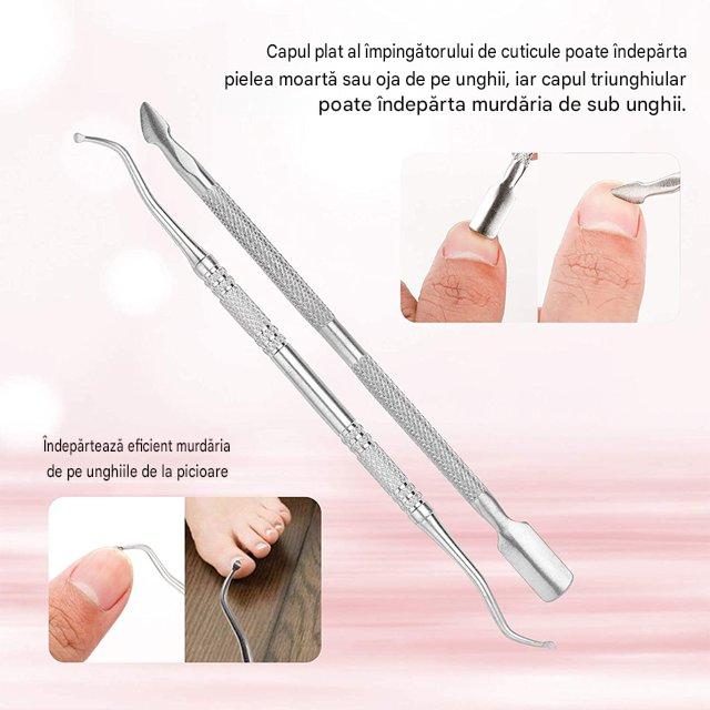 set 20 instrumente ingrijire calcaie si cuticule MaffStuff [5]