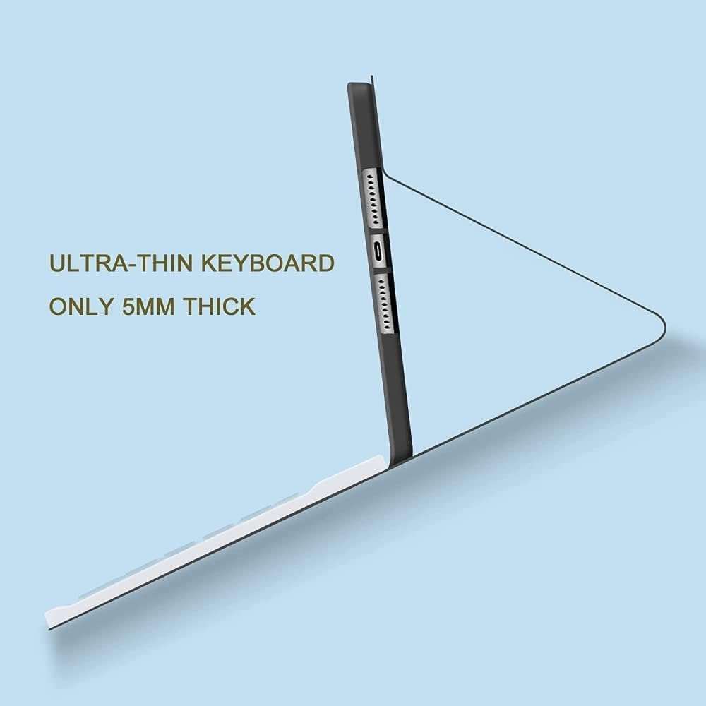 Set Tastatura Mouse Wireless Slim Bluetooth Albastru [10]