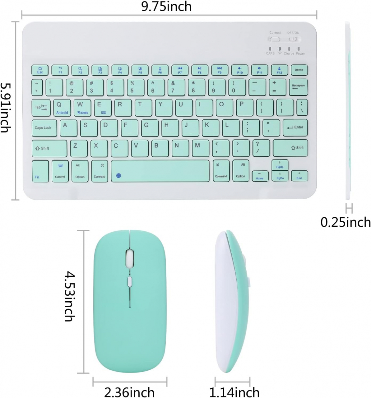 Set Tastatură și Mouse Wireless MaffStuff® – Bluetooth, Silențios, Ultra-Subțire, Compatibil Windows, Mac, Android, iOS [4]