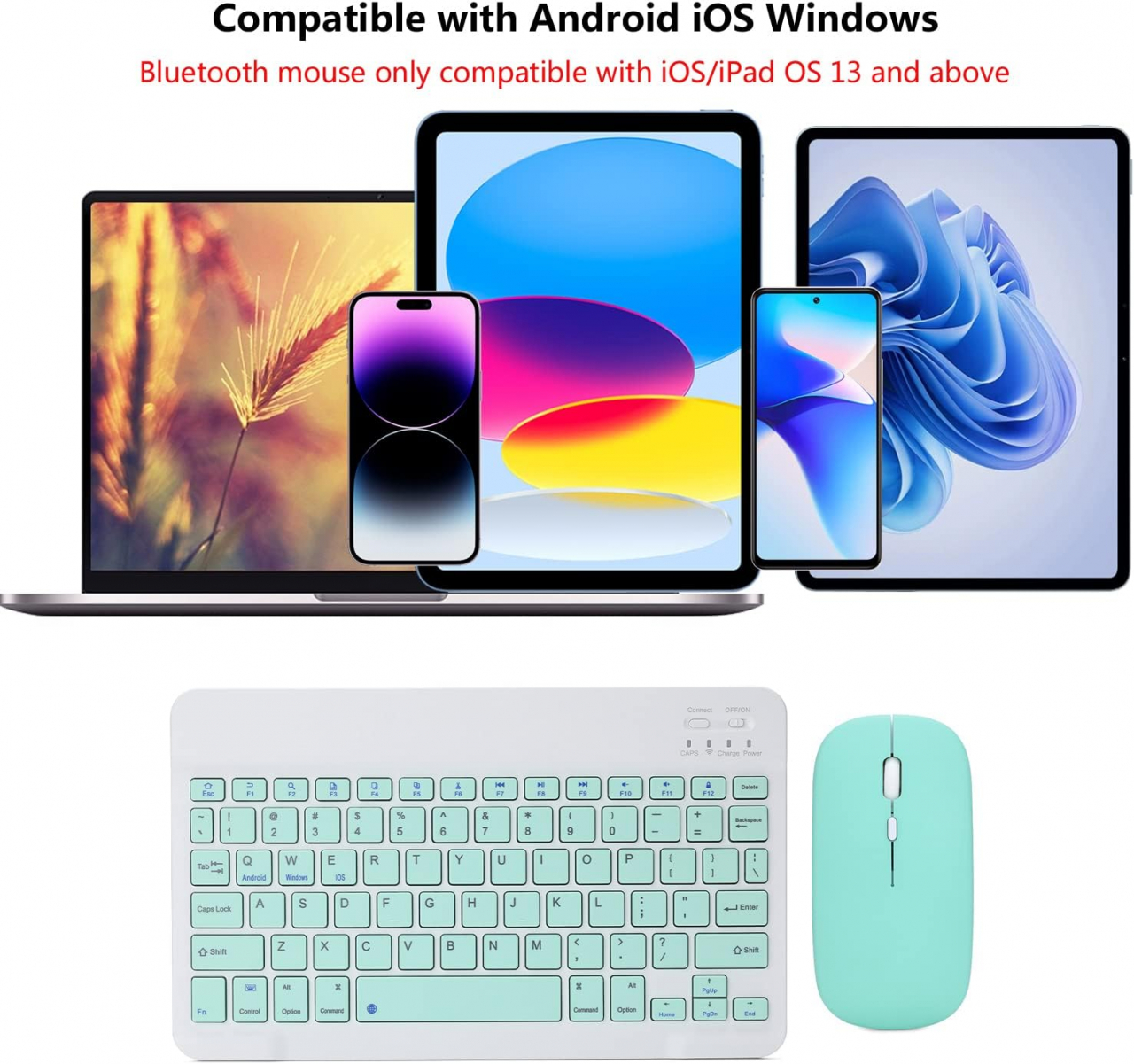 Set Tastatură și Mouse Wireless MaffStuff® – Bluetooth, Silențios, Ultra-Subțire, Compatibil Windows, Mac, Android, iOS [14]