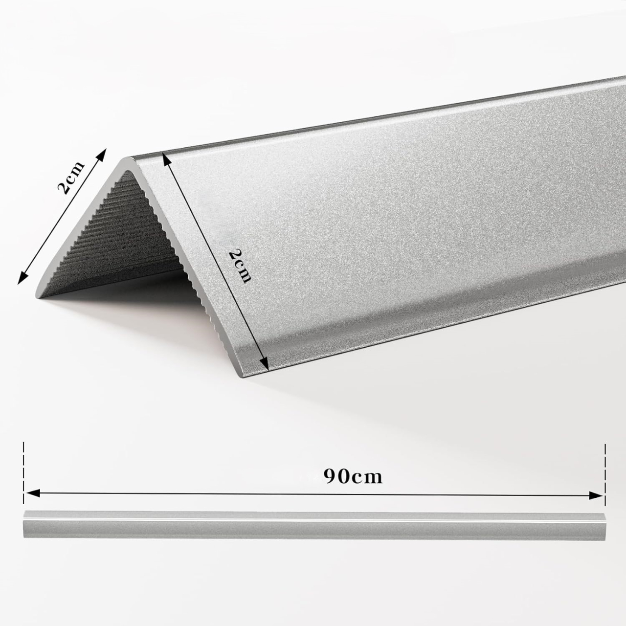 Protector colț perete aluminiu argintiu 20x20mm set 3 bucăți [3]