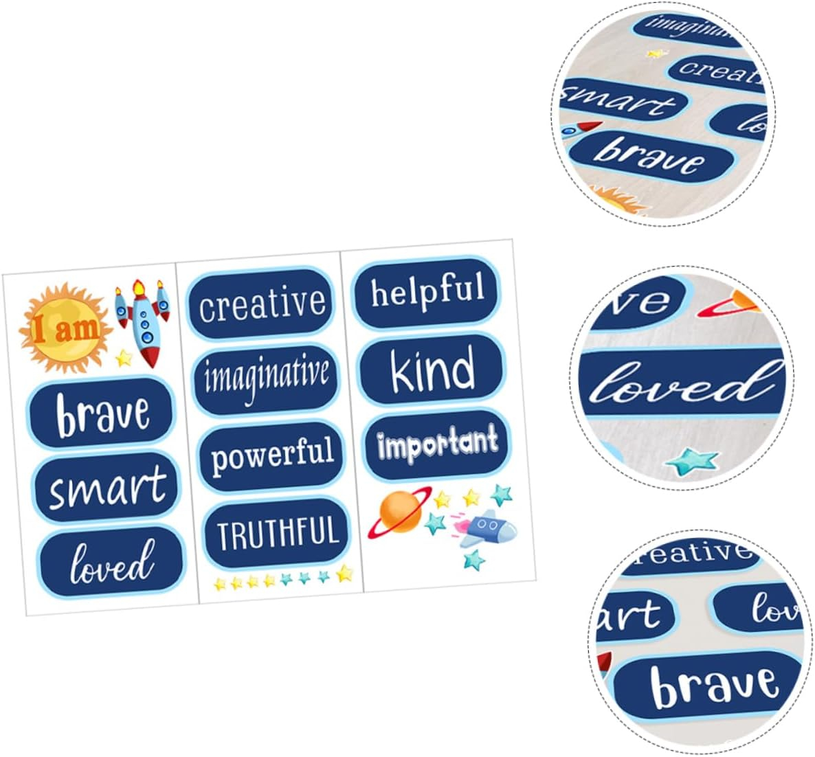 Sticker Autoadeziv Decorativ cu Mesaje Motivationale pentru Camera Copilului – Design Colorat și Educațional [13]