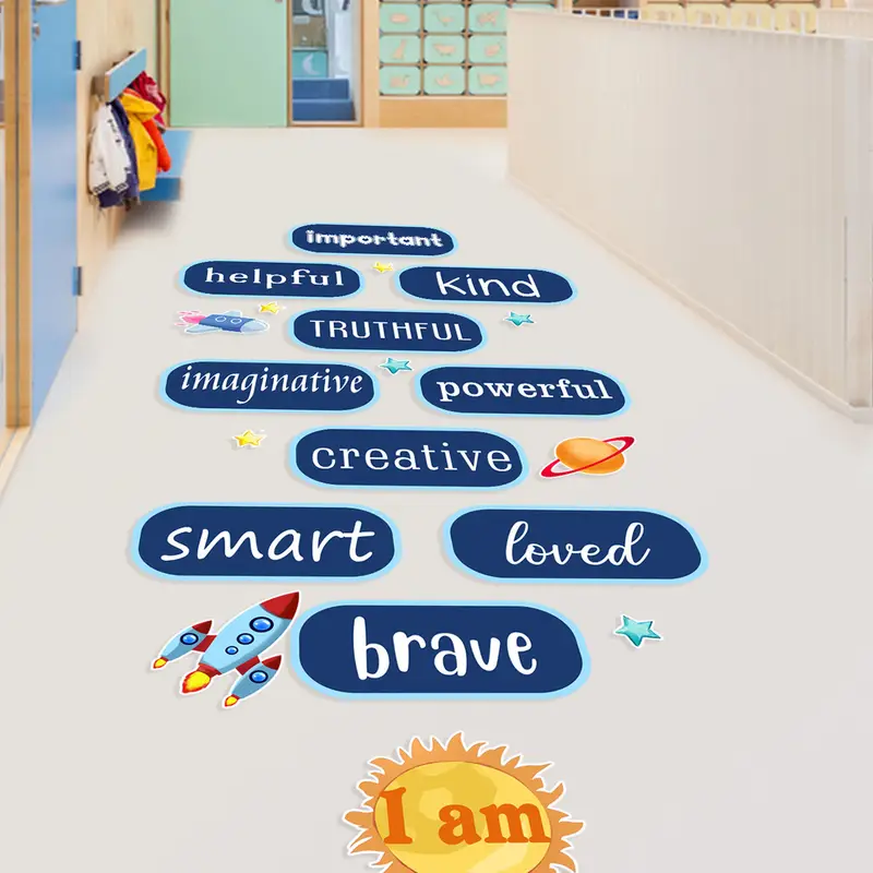 Sticker Autoadeziv Decorativ cu Mesaje Motivationale pentru Camera Copilului – Design Colorat și Educațional [5]