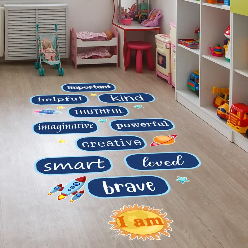 Sticker Autoadeziv Decorativ cu Mesaje Motivationale pentru Camera Copilului – Design Colorat și Educațional [8]