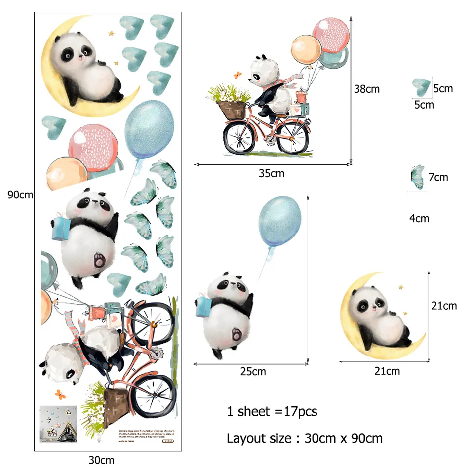 Sticker Decorativ Animale Salbatice cu Baloane [5]