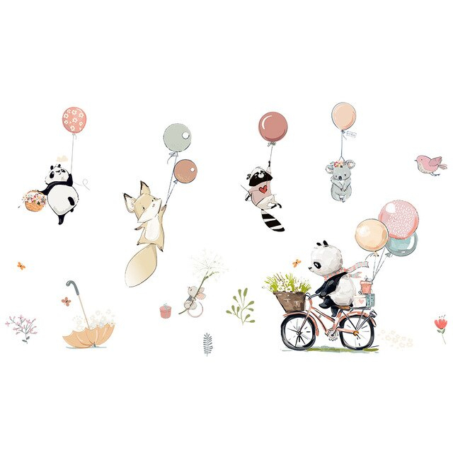 Sticker Decorativ Animale Salbatice cu Baloane [4]