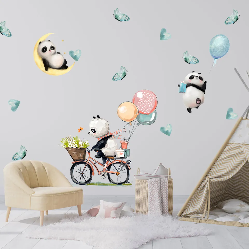 Sticker Decorativ Animale Salbatice cu Baloane [2]