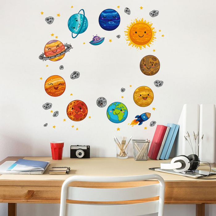 Sticker Decorativ, autoadeziv, Cosmos, Sistemul Solar [2]