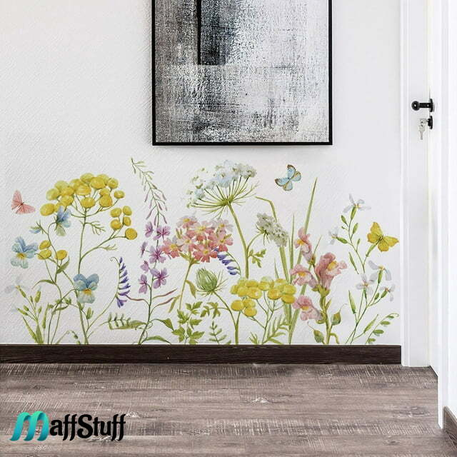 Sticker Decorativ de Perete cu Flori Sălbatice de Câmpie [3]