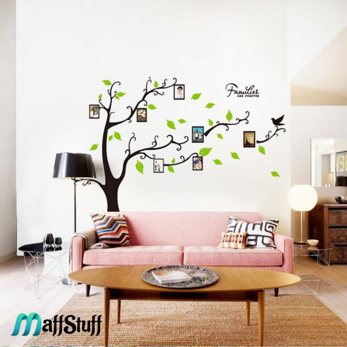 sticker decorativ perete pom cu rame foto [6]