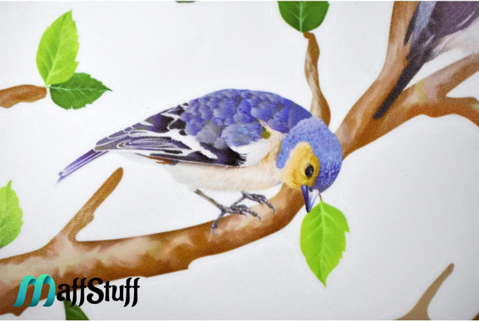 Sticker Decorativ de Perete, Ramuri cu Pasari Viu Colorate [4]