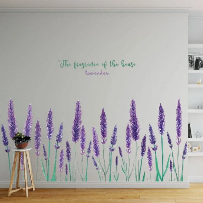 Sticker Decorativ,  Flori de Lavanda [2]